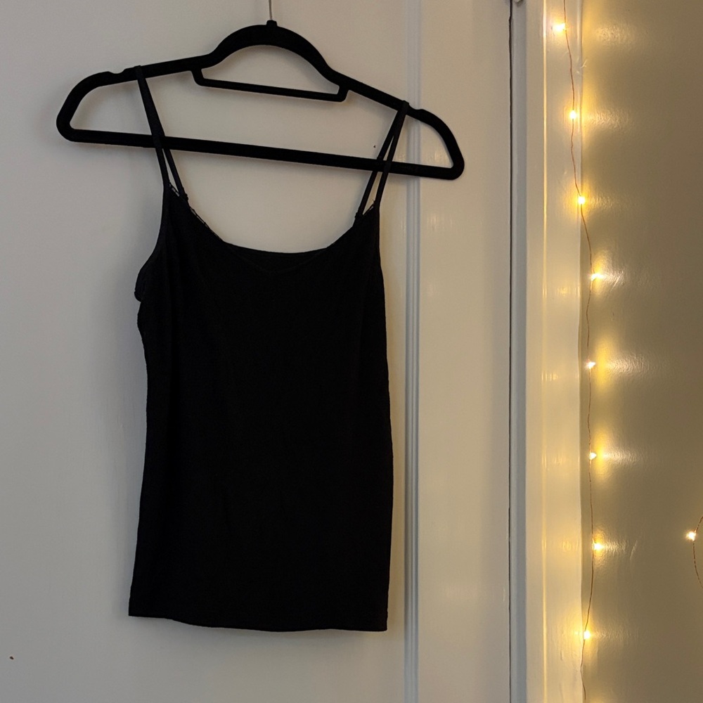 a new day Black Double-Strap Camisole Tank